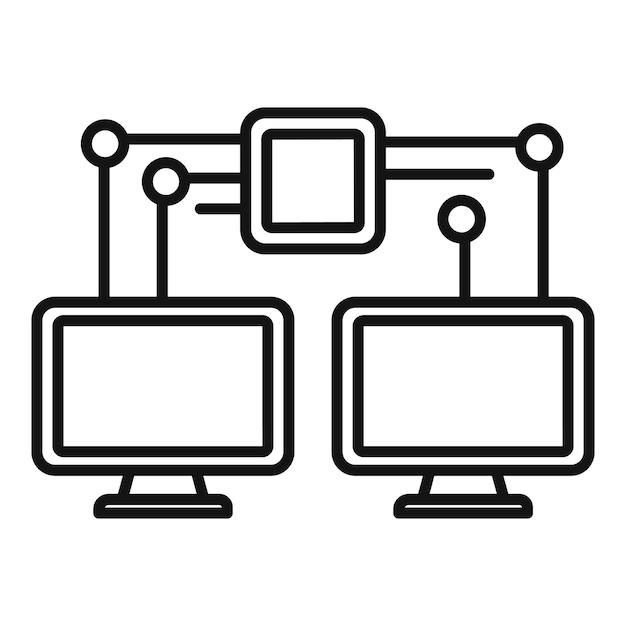 Machine learning netwerkpictogram Overzicht machine learning netwerk vector pictogram voor webdesign geïsoleerd op een witte achtergrond