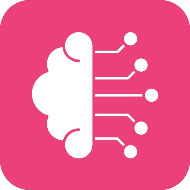 Machine Learning vector icoon Kan worden gebruikt voor Data Analytics iconset