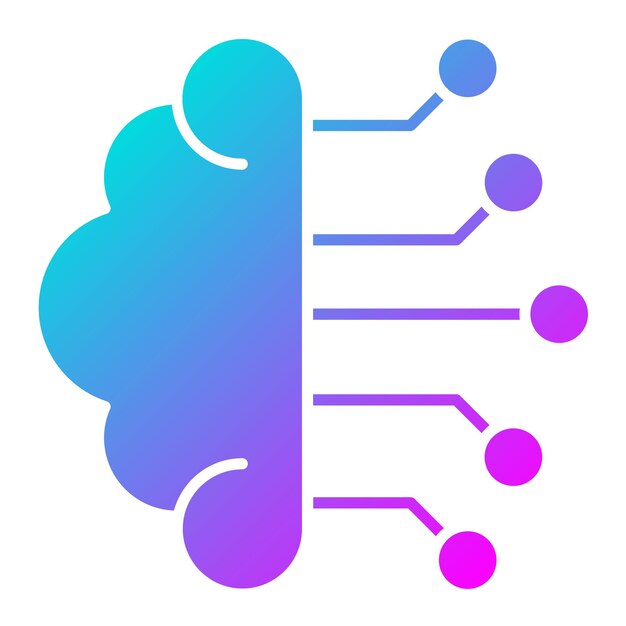 Machine Learning vector icoon Kan worden gebruikt voor Data Analytics iconset