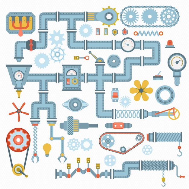 Machine parts  illustration