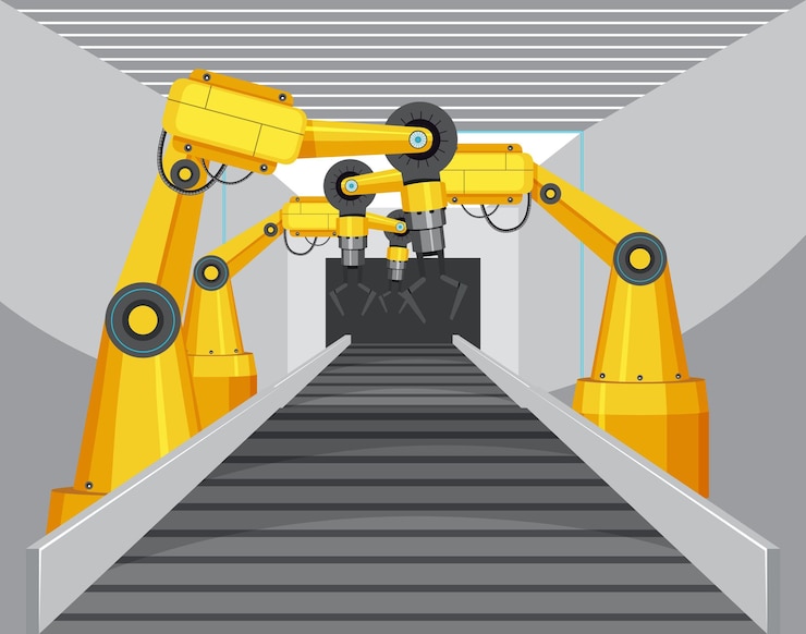 Vector machine robotic robot arm hand