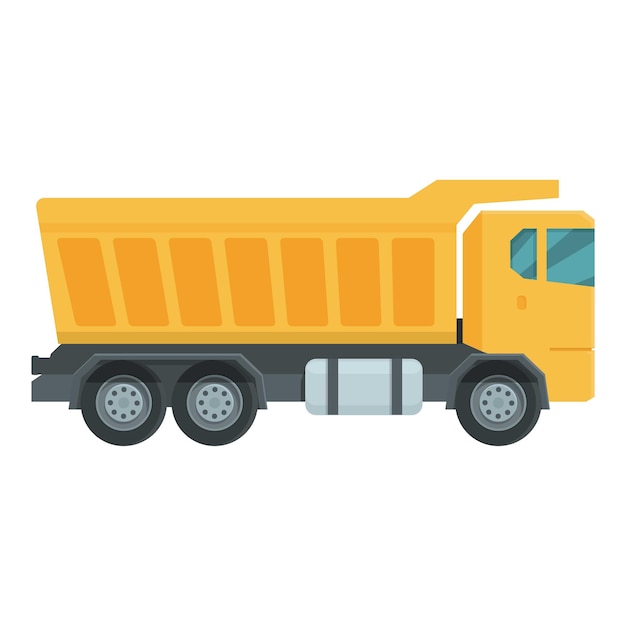 Vector machine tipper icon cartoon vector truck dump unload vehicle