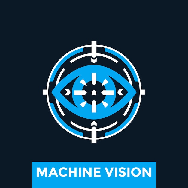 Vector machine vision vector logo concept