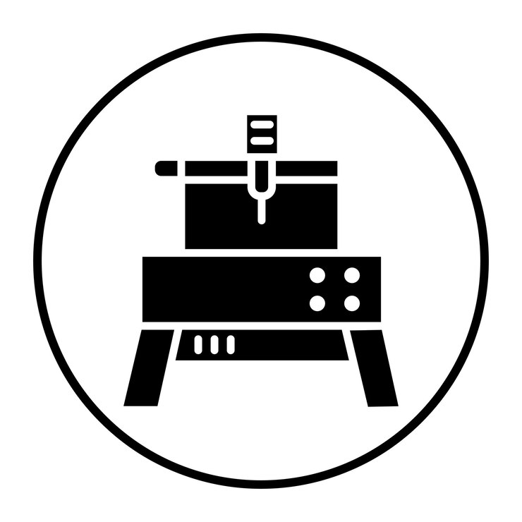 Vector a machine with a white background that says quot a machine quot