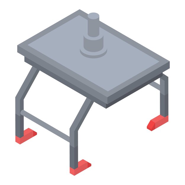 ベクトル 工作機械テーブル アイコン白い背景で隔離の web デザインのための工作機械テーブル ベクトル アイコンの等尺性