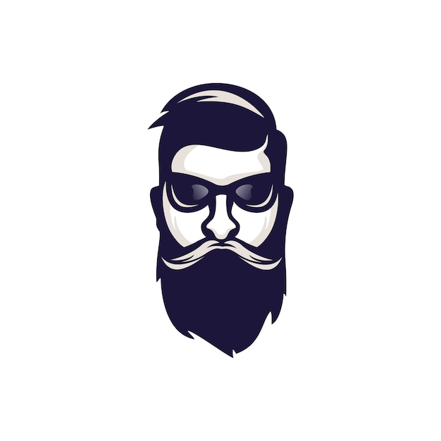 Vector macho bearded logo