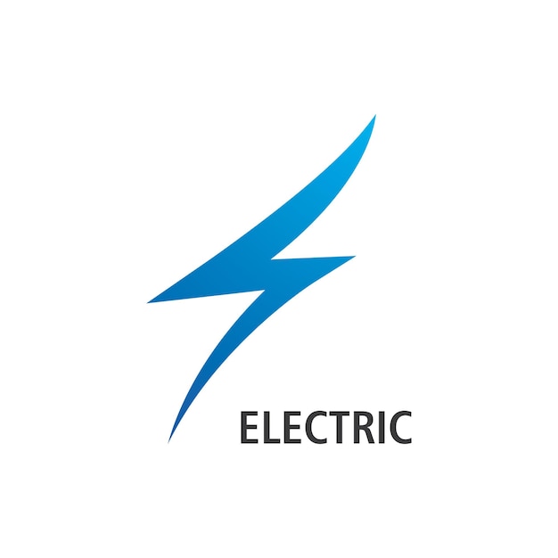 Macht bliksem macht energie logo vector ontwerp