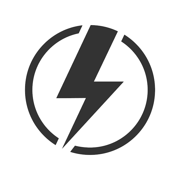 Macht energie pictogram Flash vector symbool