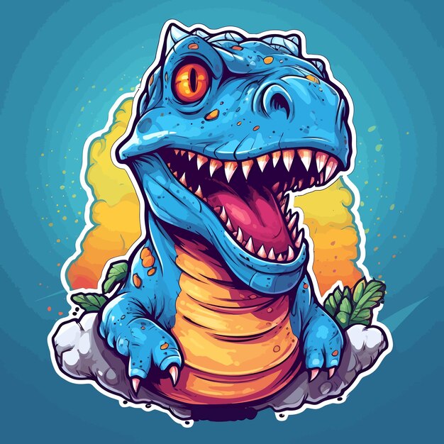 Machtige Jurassic Titan Trotosaurus in Gaming Logo Illustratie