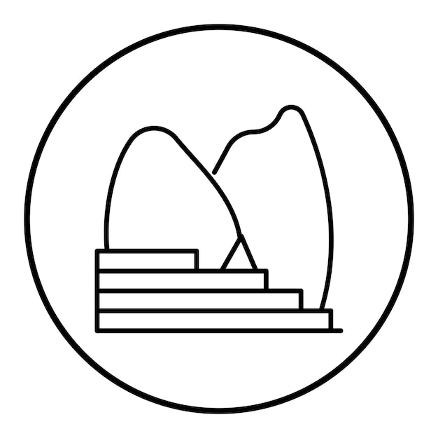 Vector machu picchu vector icon can be used for landmarks iconset