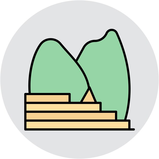 Vector machu picchu vector illustration style