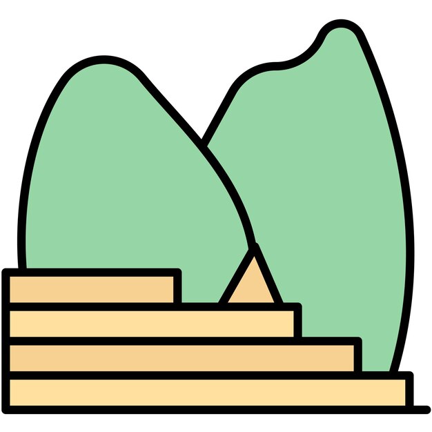 Vector machu picchu vector illustration style