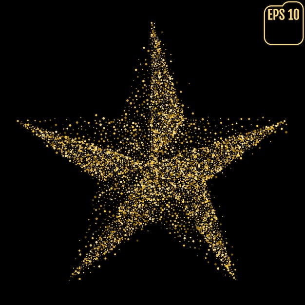 Gold Glitter Stars Texture Stock Illustration - Download Image Now - 2015,  Backgrounds, Birthday - iStock