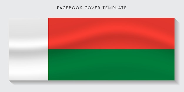 Madagascar country flag facebook cover background