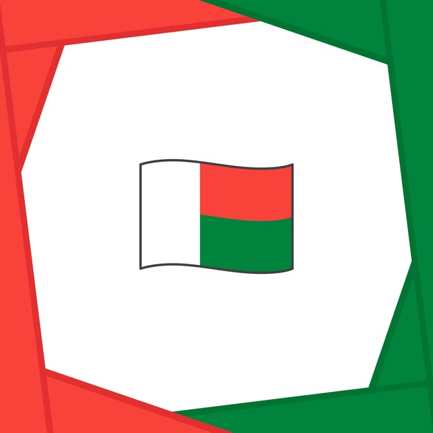マダガスカルの国旗の抽象的な背景のデザイン テンプレート マダガスカル独立記念日のバナー ソーシャル メディアのポスト マダガスカルのバナー