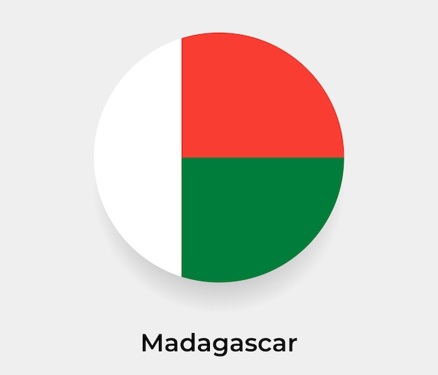 Madagascar flag bubble circle round shape icon vector illustration