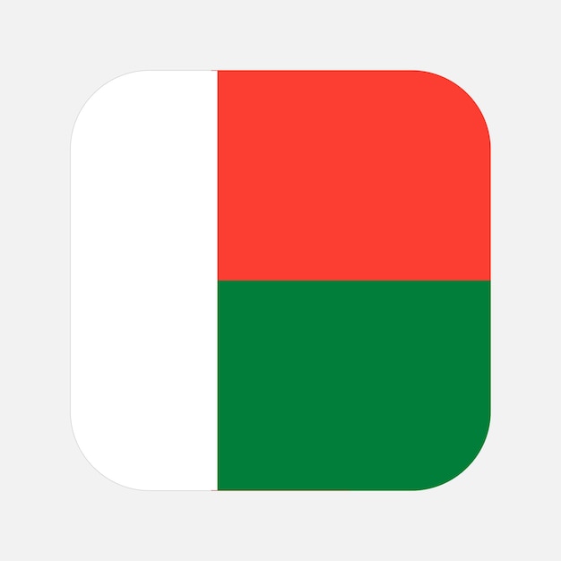 Madagascar flag simple illustration for independence day or election