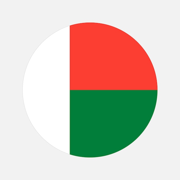 Madagascar flag simple illustration for independence day or election