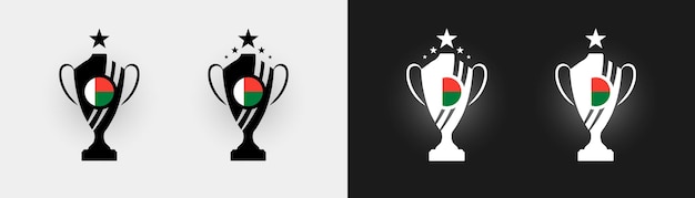 Madagascar flag trophy vector illustration