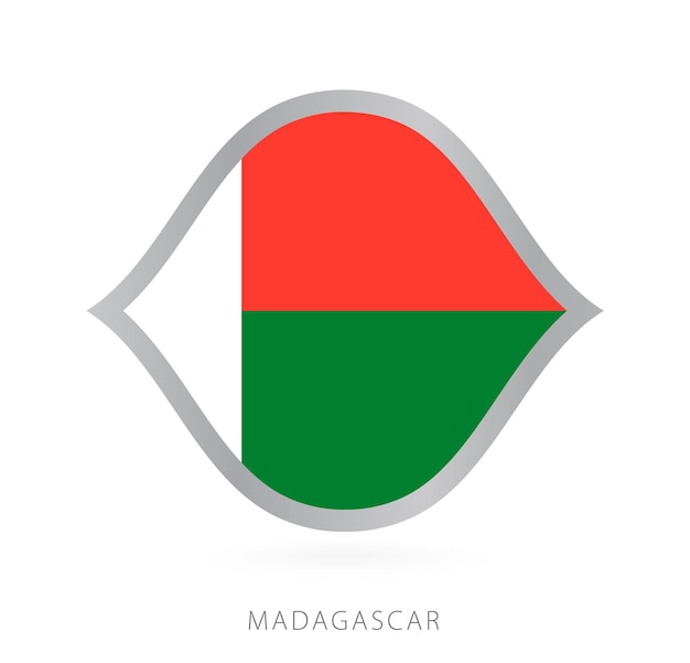 Madagascar national team flag in style for international basketball competitions