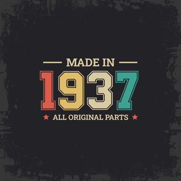 Made in 1937 all original parts