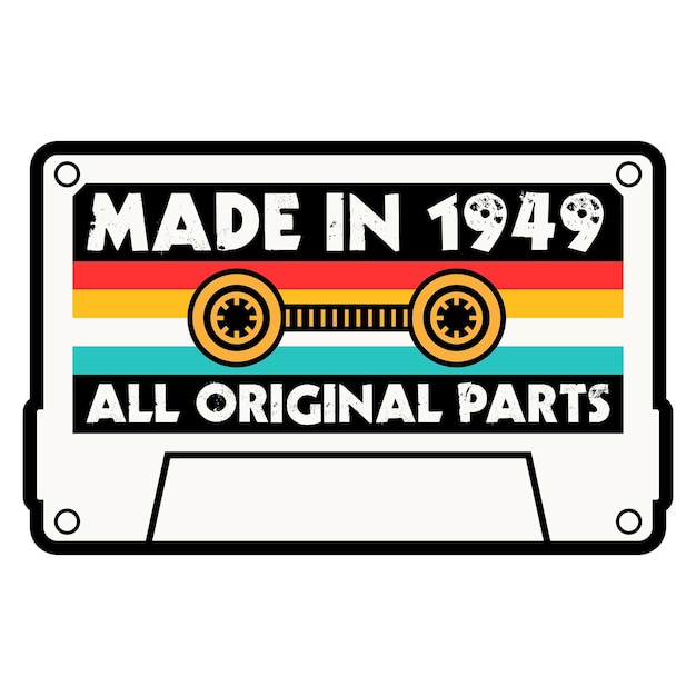 Made In 1949 All Original Parts Birthday Cards Birthday Wish Born In 19s