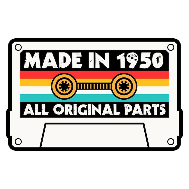 Made in 1950 all original parts birthday cards birthday wish born in 19s