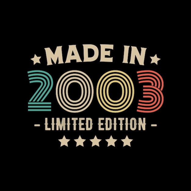 made in 2003 limited edition tshirt design