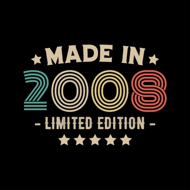 made in 2008 limited edition tshirt design