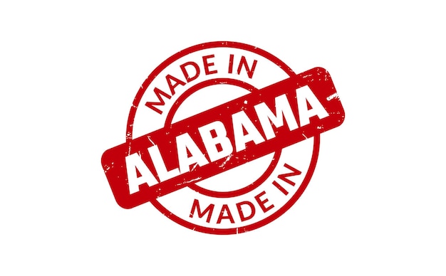 Made In Alabama Rubber Stamp