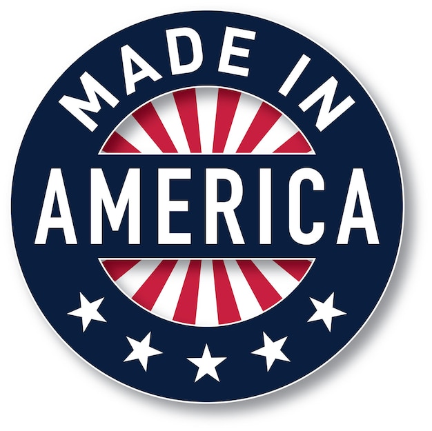 Made in america vector. pantone colors were used.