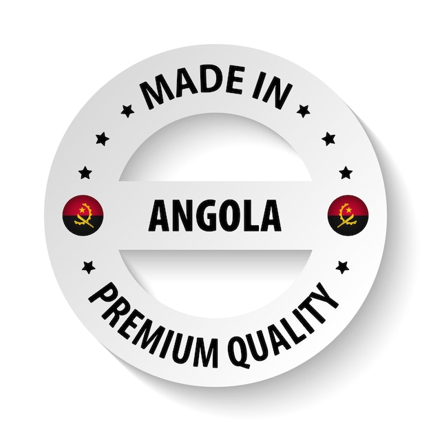 Vector made in angola graphic and label