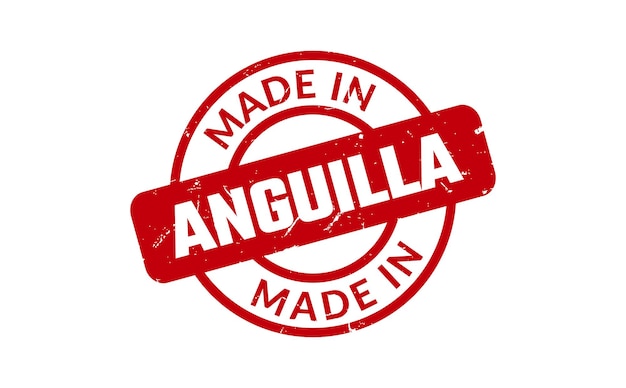 Vector made in anguilla rubber stamp