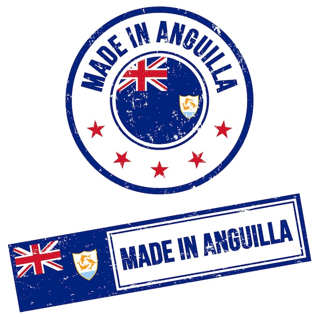 Made in Anguilla Stamp Sign Grunge Style