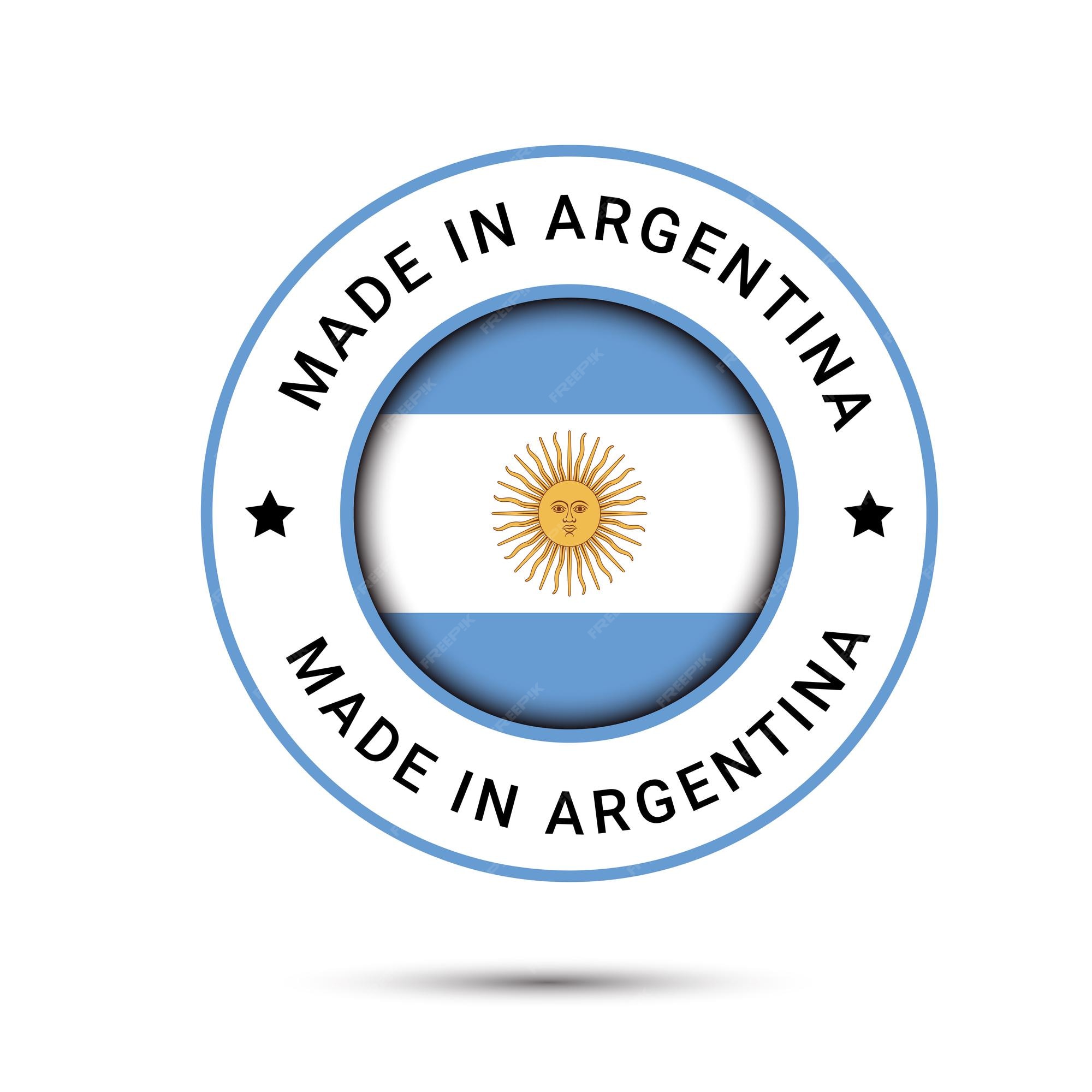 Premium Vector | Made in argentina vector logo and trusts badge icons