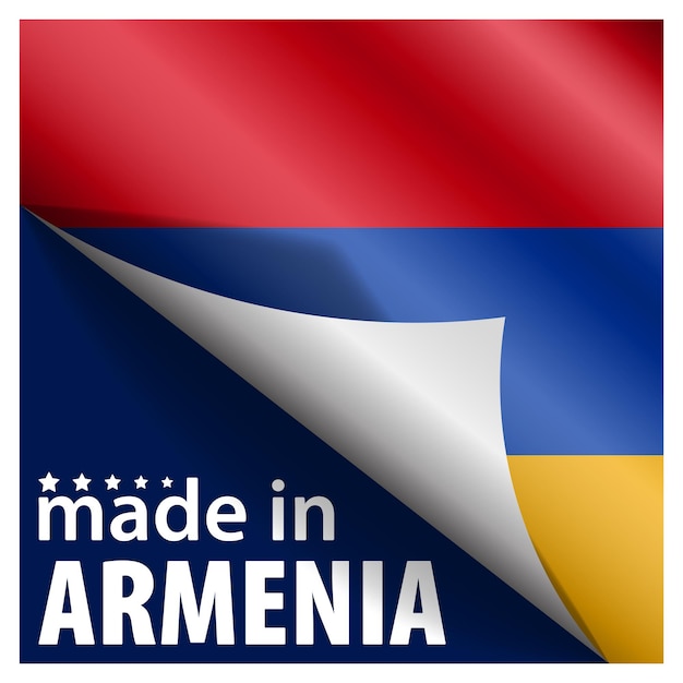 Vector made in armenia graphic and label