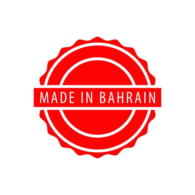 Vector made in bahrain stamp icon vector logo design template