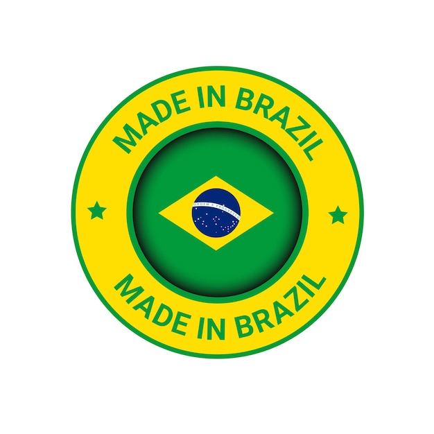 Made in Brazil vector logo badges Made by Brazil trusts badge icons