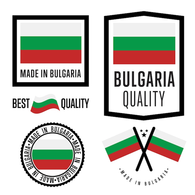 Made in bulgaria label set