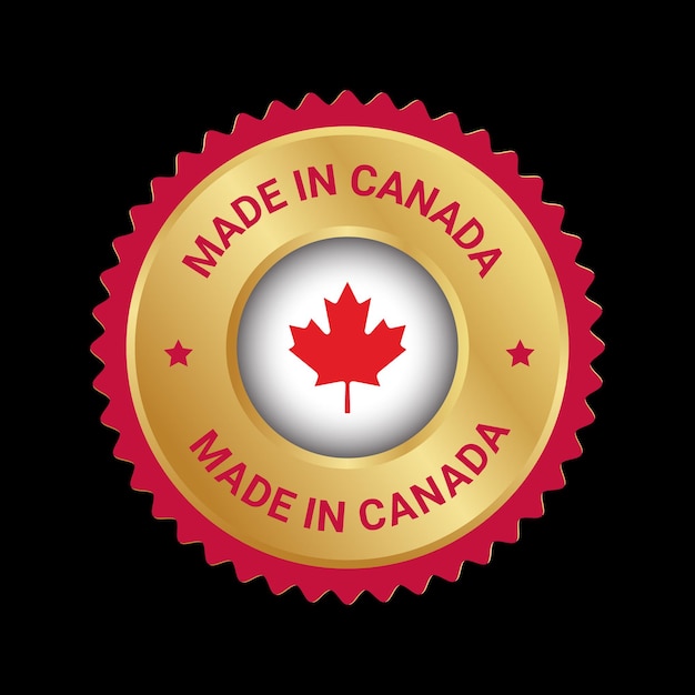 Made in canada vector logo badge