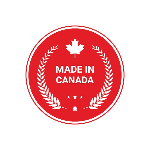 Made in canada vector logo badge