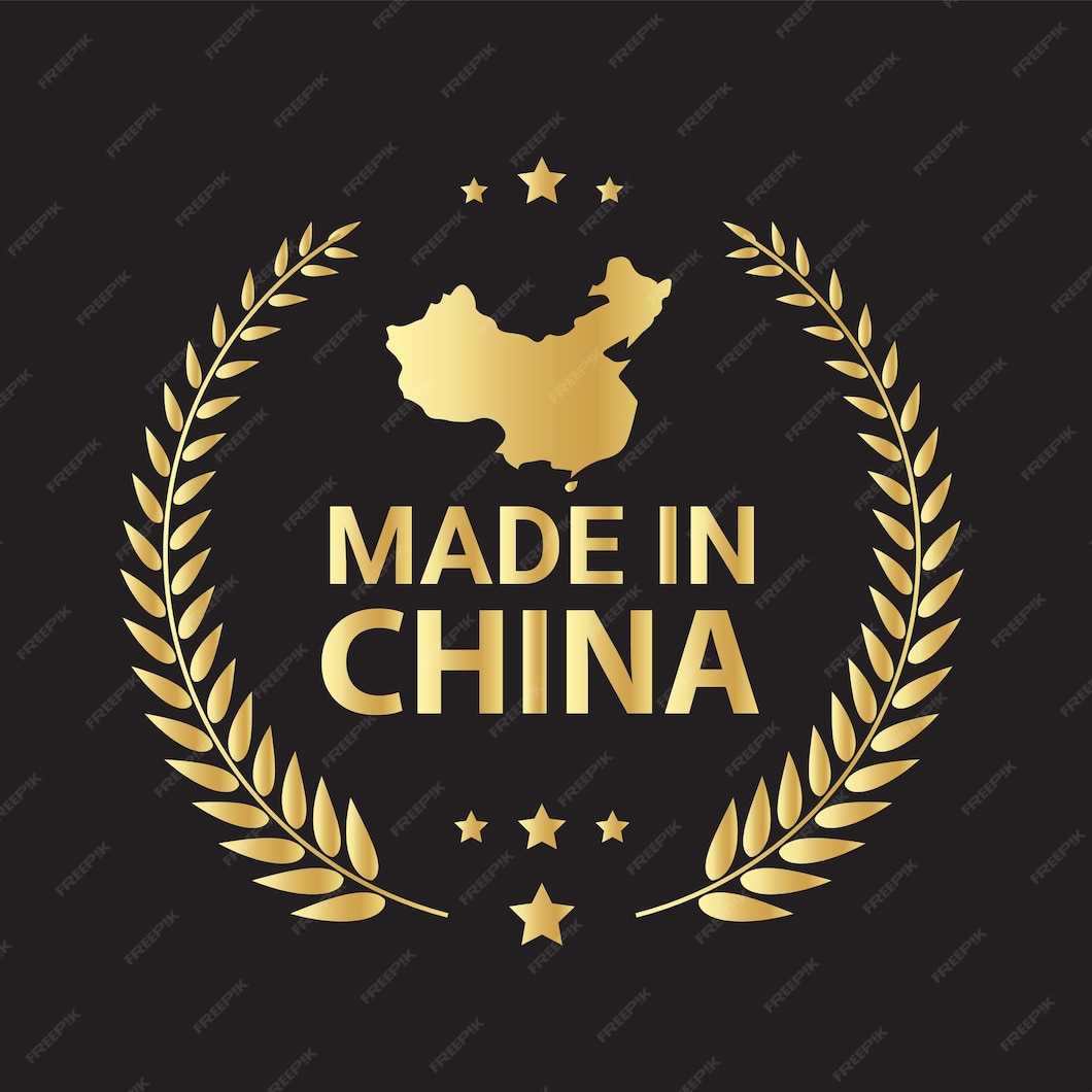 Premium Vector Made in china logo. china flag logo