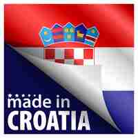 Vector made in croatia graphic and label