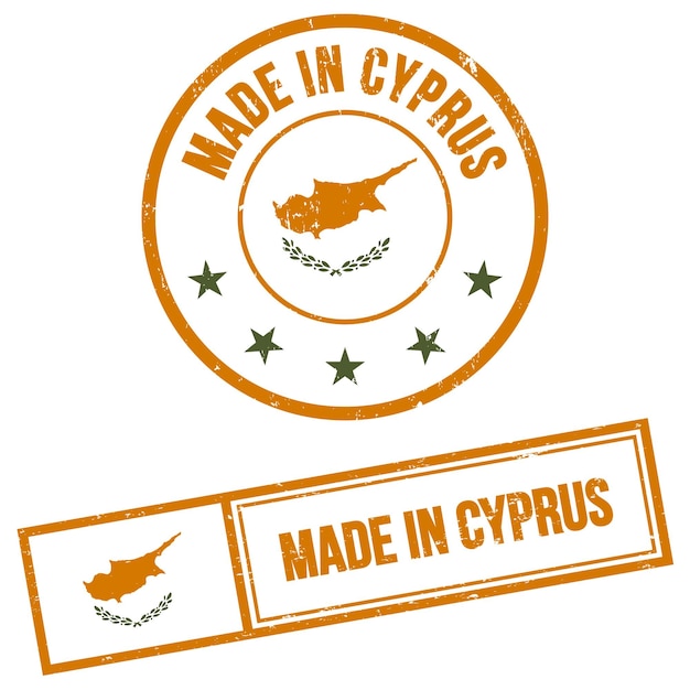 Vector made in cyprus stamp sign grunge style