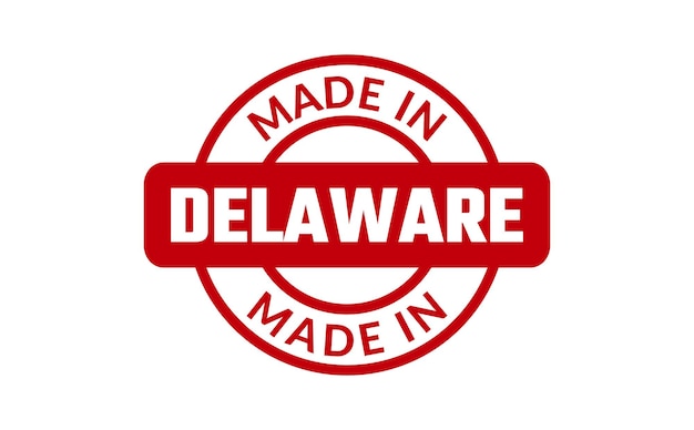 Vector made in delaware rubber stamp