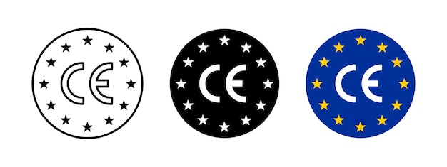 EU CE 마크 제품 라벨 CE 아이콘 유럽 연합 수입 기호 EU 품질 인증서