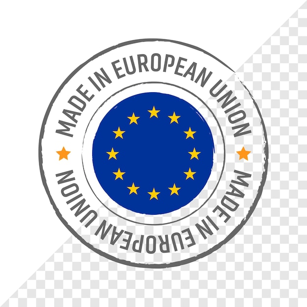 유럽연합 (EU) 발 배지 로고 터 일러스트레이션