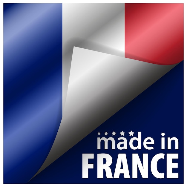 Made in france graphic and label