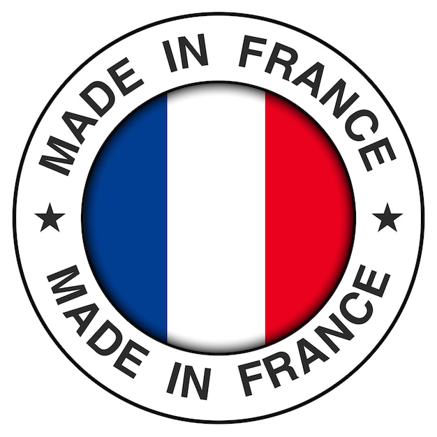 Made in France icon, circle button.