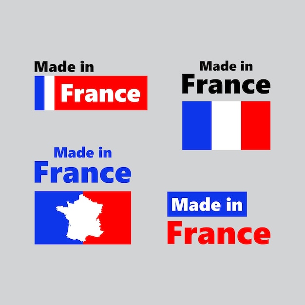 Made in France label set